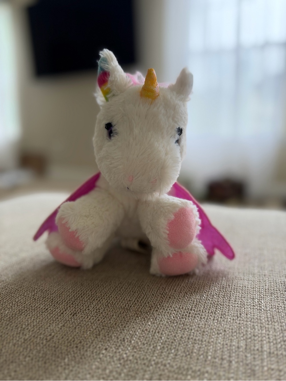 The Mattel Barbie pet unicorn plushie